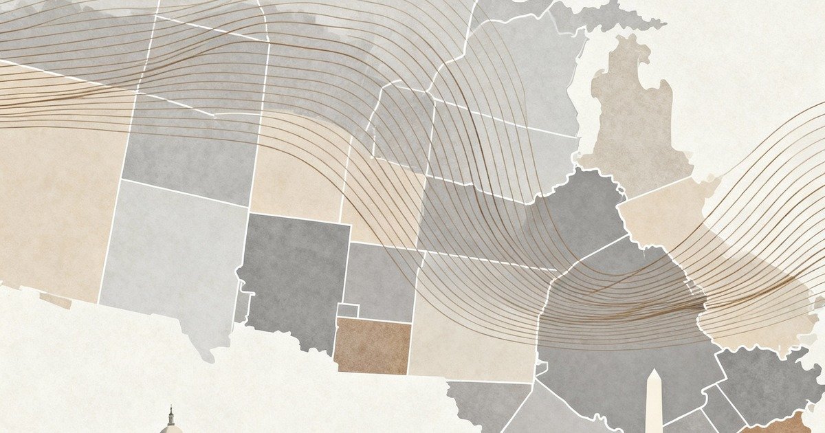 Chart superimposed over a D.C. map.